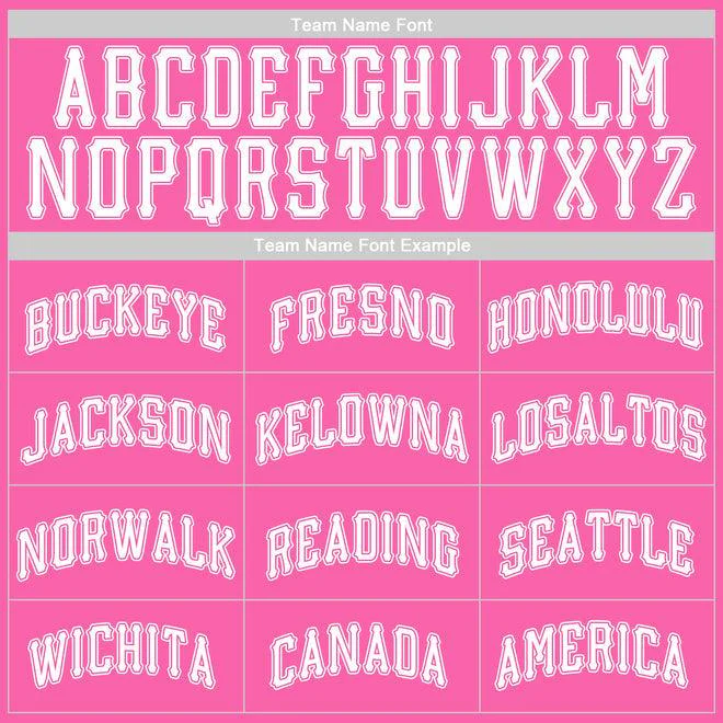 Custom Pink Pink-White Authentic Baseball Jersey