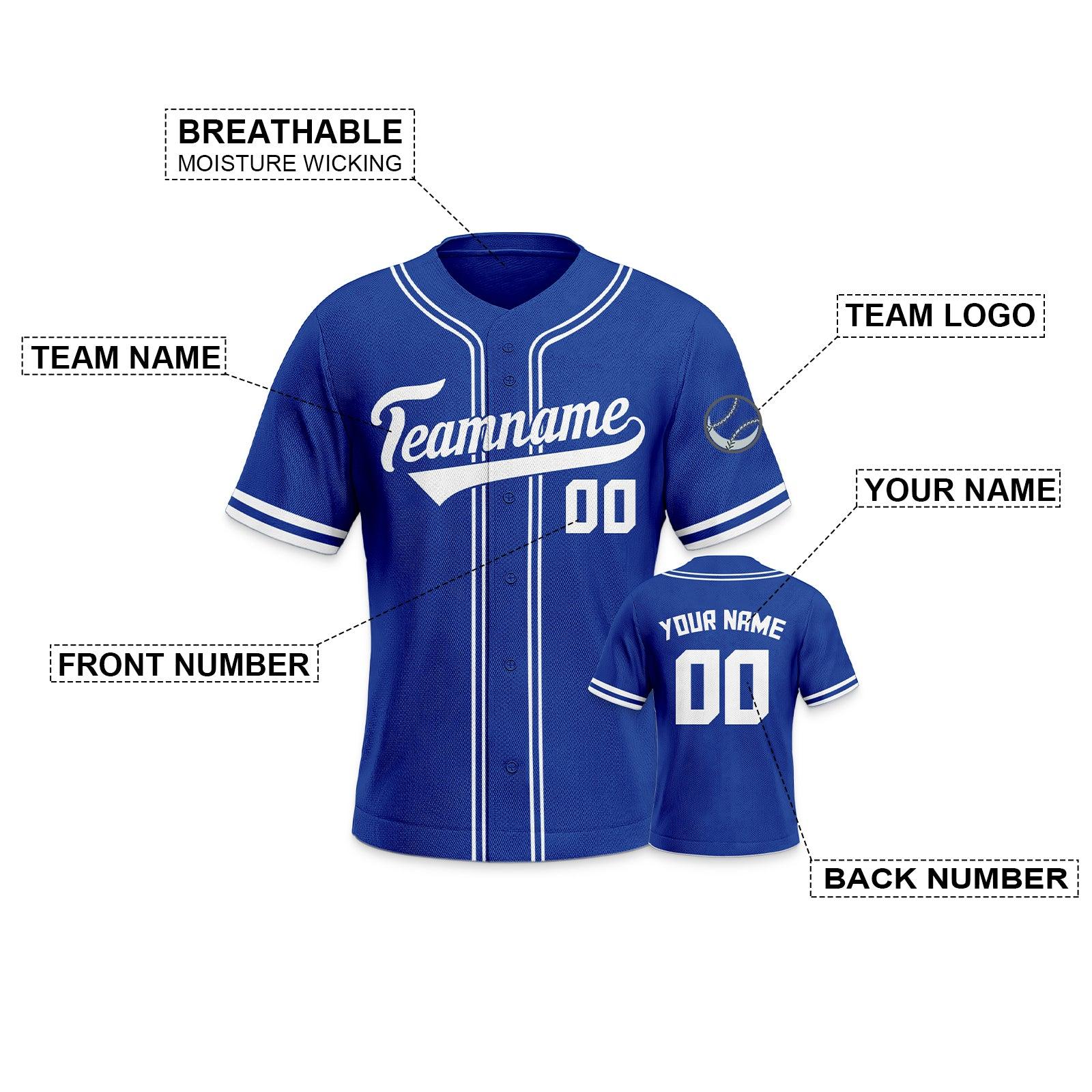Custom Royal White-Blue Authentic Classic Baseball Jersey