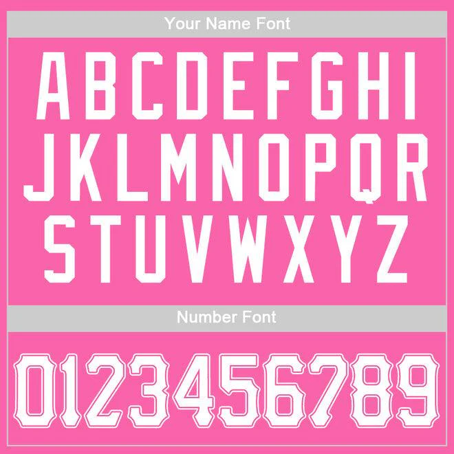 Custom Pink Pink-White Authentic Baseball Jersey